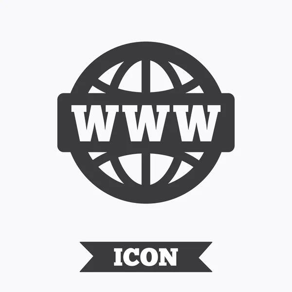 Значок знака WWW. Всесвітній веб символ . — стоковий вектор