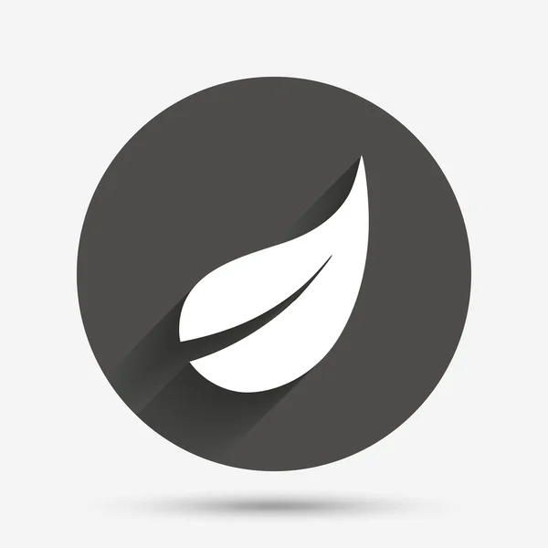 Icona del segno delle foglie. Simbolo prodotto fresco . — Vettoriale Stock