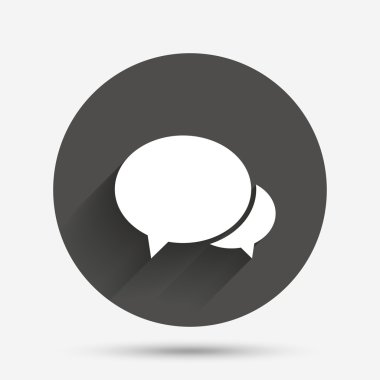 Konuşma kabarcıklar simgesi. Sohbet veya bloglama işareti.