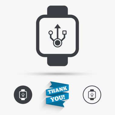 Akıllı izlemek işareti simgesi. Dijital kol saati.