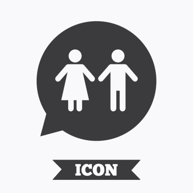 Tuvalet işareti simgesi. Tuvalet simgesi.