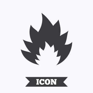 Yangın alev işareti simgesi.  