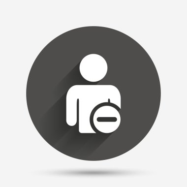 Kullanıcı işareti simgesi silin. arkadaş simgesini kaldırmak.