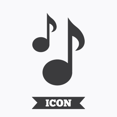 müzik notlar simgesini imzala. müzik simgesi.