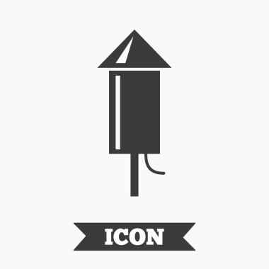 Fireworks simgesini imzala. Patlayıcı piroteknik.