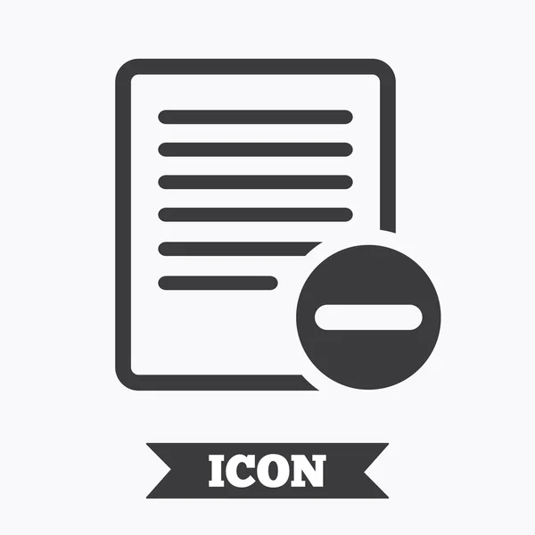 Texto icono de signo de archivo . — Vector de stock