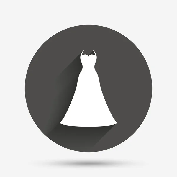 Знак свадебного платья. Элегантный символ невесты . — стоковый вектор