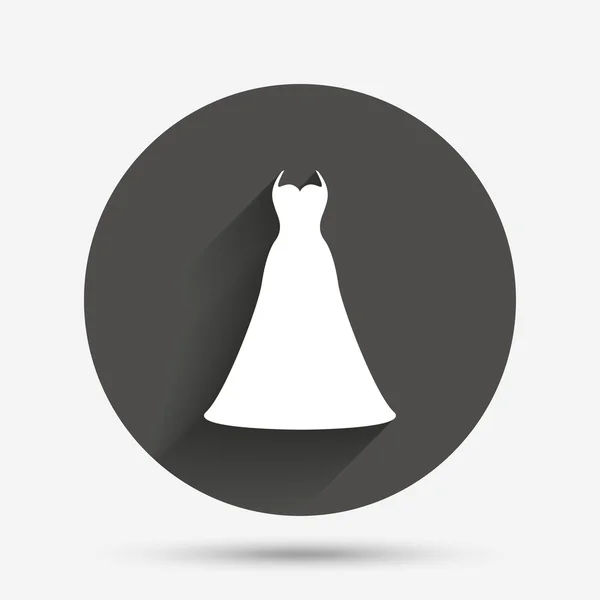 Icono de signo de vestido de novia. Elegante símbolo de novia . — Vector de stock