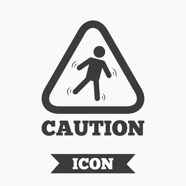 Caution wet floor icon — Stock Vector