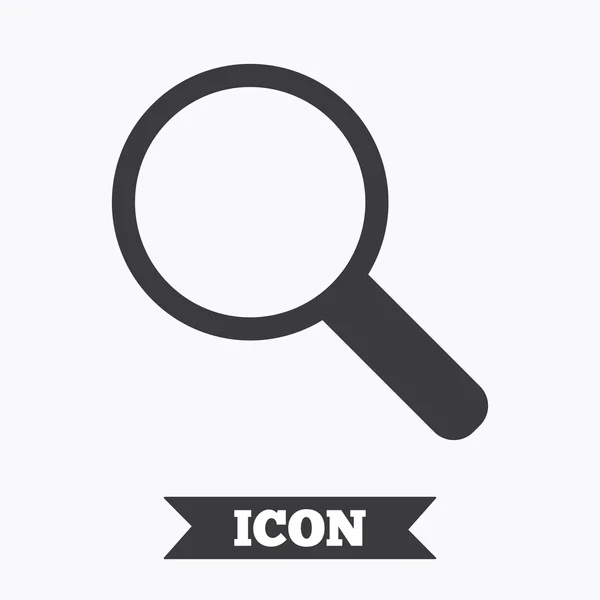 Loupe icône de signe en verre. Outil Zoom. Navigation . — Image vectorielle