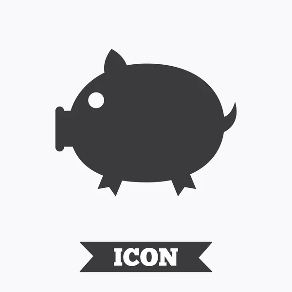 Icône de signe cochon. Symbole du porc . — Image vectorielle