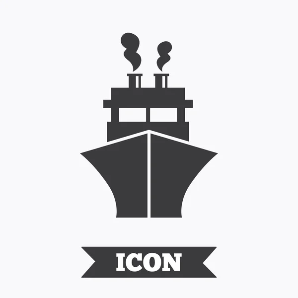 Ship or boat sign icon. Shipping delivery symbol. — Stock Vector