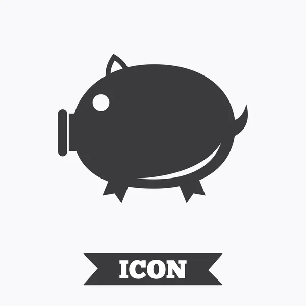 Signo de cerdo icono. Símbolo de cerdo . — Archivo Imágenes Vectoriales