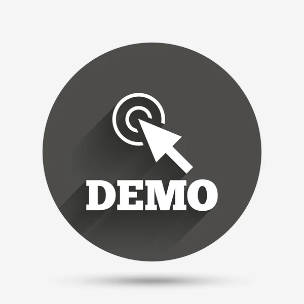Demo with cursor sign icon — Stock Vector