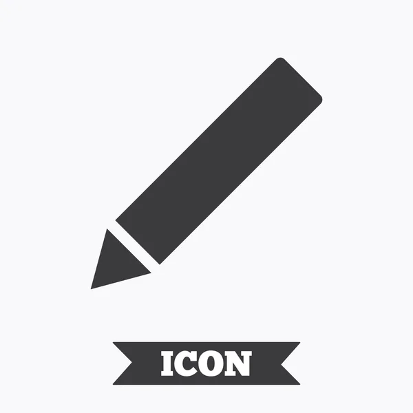 Ícone do sinal do lápis. Editar botão de conteúdo . —  Vetores de Stock