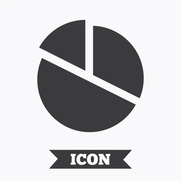 Wykres kołowy ikona znak. przycisk schemat. — Wektor stockowy
