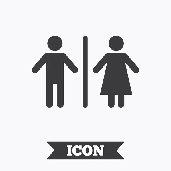 Icône signe WC. Symbole toilette . — Image vectorielle