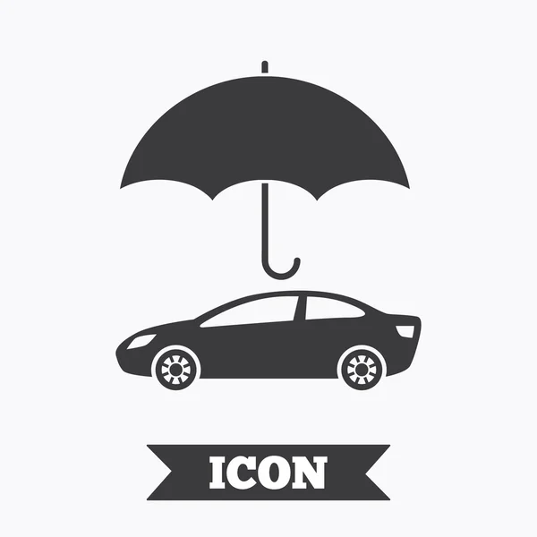 Bil försäkring tecken ikonen. — Stock vektor