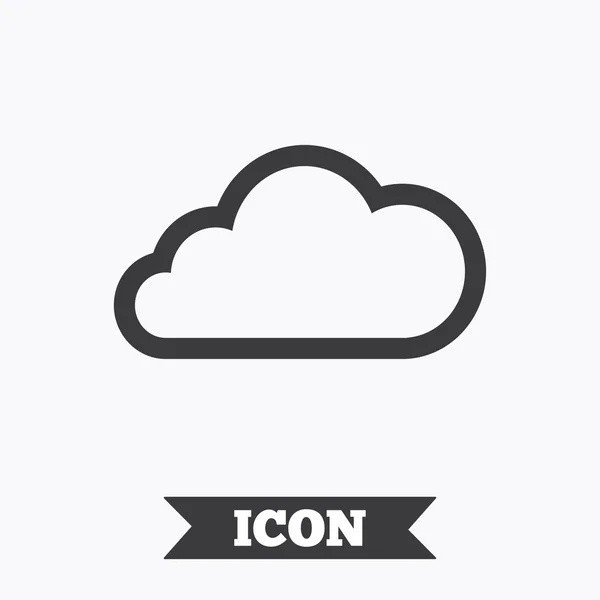 Nube signo icono . — Archivo Imágenes Vectoriales