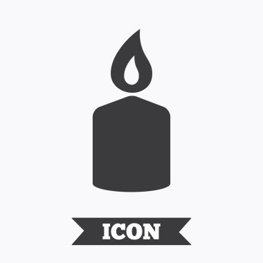 mum işareti simgesi. Yangın sembolü.