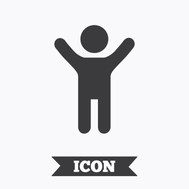 Mutlu genç çocuk sembolü.