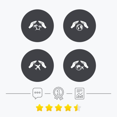 sigorta simgeler eller. seyahat gezi uçuşlar.