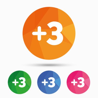 Ayrıca üç işareti. üç simge ekle.