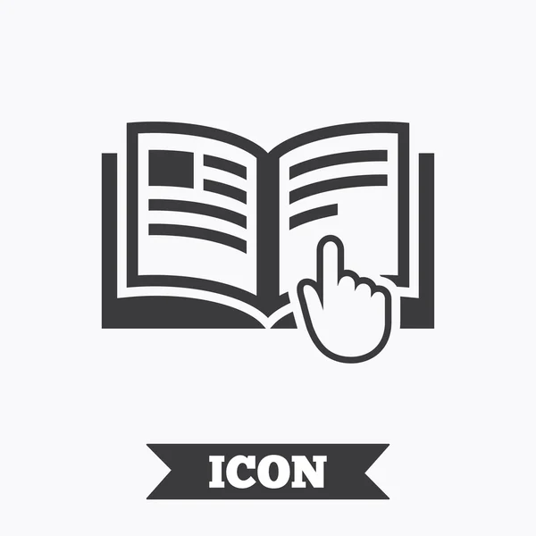 Instrukcja znak ikona. Instrukcja książka symbol. — Wektor stockowy