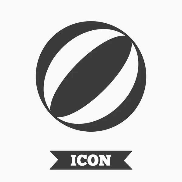 Playa bola signo icono . — Vector de stock