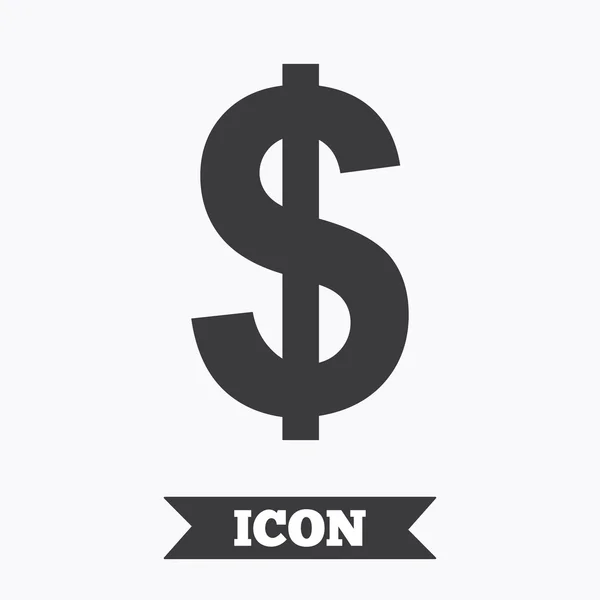 Signo de dólar. USD símbolo de moneda . — Vector de stock