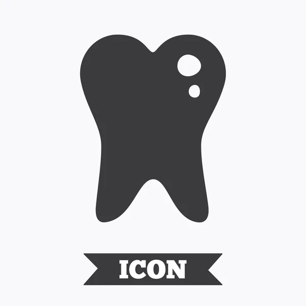 Caries icono signo dental . — Vector de stock