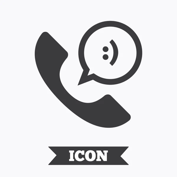 Teken telefoonpictogram. ondersteuning symbool. — Stockvector