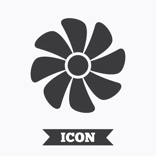 Ventilation tecken ikon. fläkt symbolen. — Stock vektor