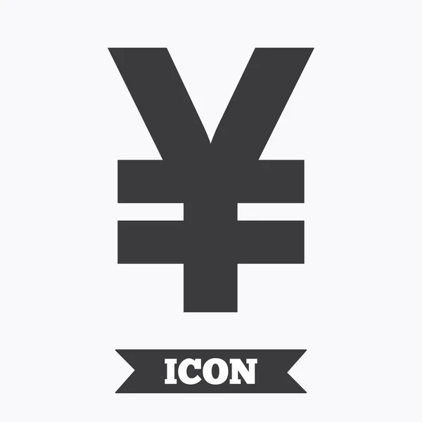 Yen teken pictogram. JPY valutasymbool. — Stockvector