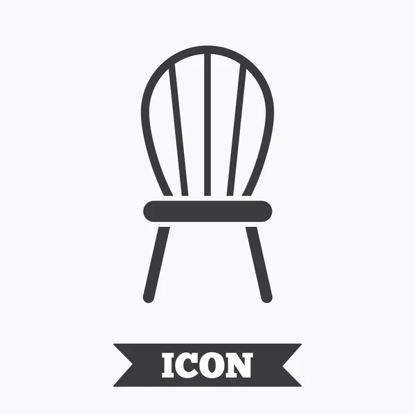 Chair sign icon. — Stock Vector