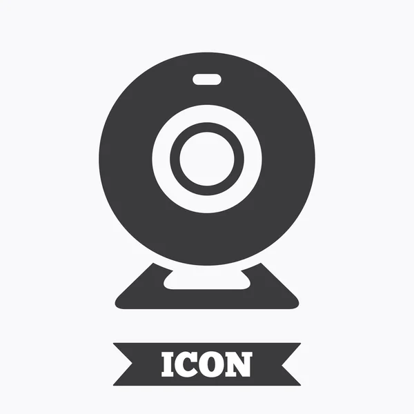 Webcam segno icona. Simbolo chat video web . — Vettoriale Stock