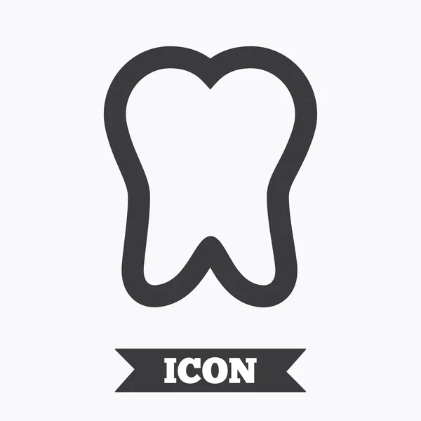 Tooth sign icon. Dental care symbol. — Stock Vector