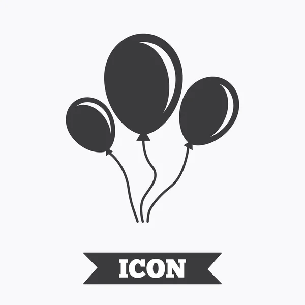 Ballon teken pictogram. — Stockvector