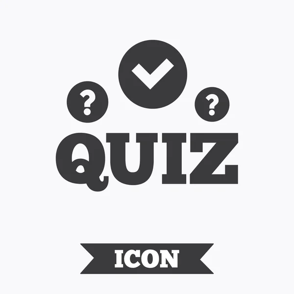 Quiz sign icon. Questions and answers game. — Stock Vector