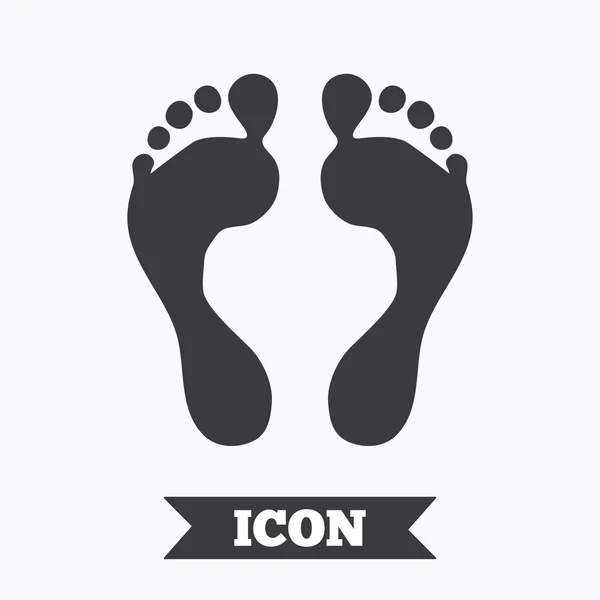 ไอคอนเครื่องหมายรอยเท้าของมนุษย์ . — ภาพเวกเตอร์สต็อก