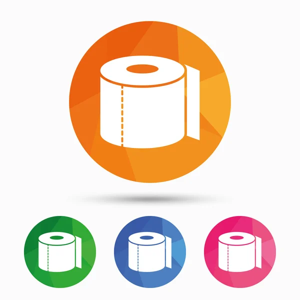 Wc-papier teken pictogram. toilet roll symbool. — Stockvector