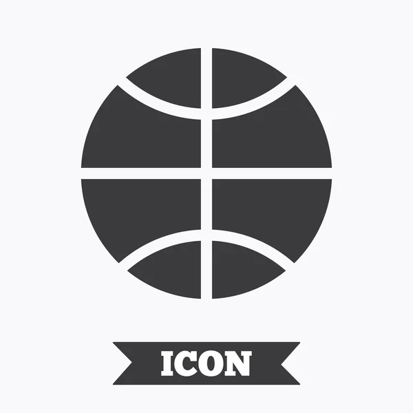 バスケット ボールの記号アイコン。スポーツ シンボル. — ストックベクタ