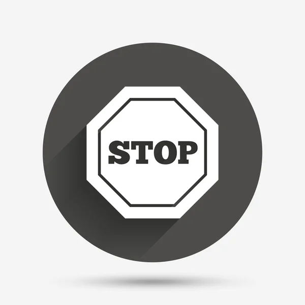 Verkeer stopbord pictogram. waarschuwingssymbool. — Stockvector