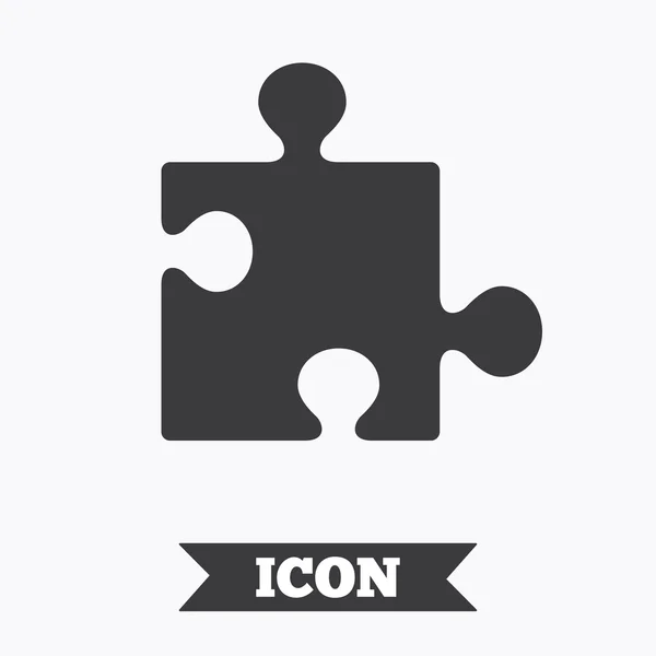 Puzzle pièce signe icône. Symbole stratégique . — Image vectorielle