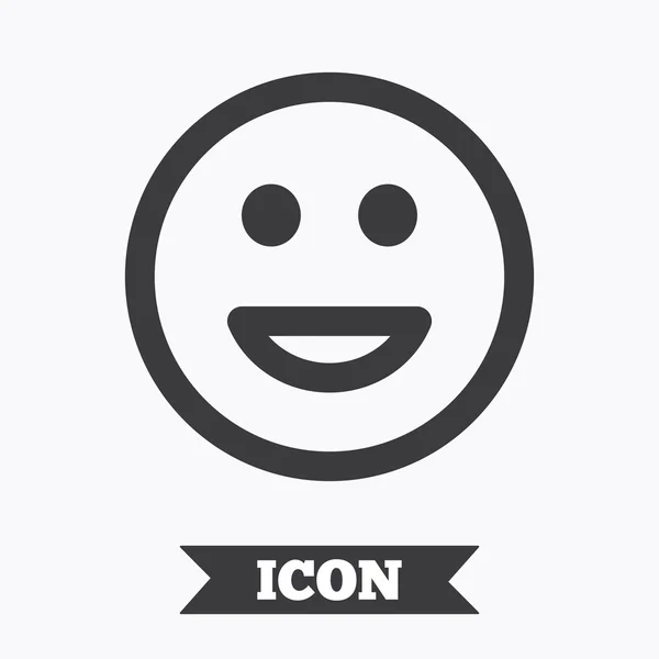 Smile Icon. Glückliches Gesicht. — Stockvektor
