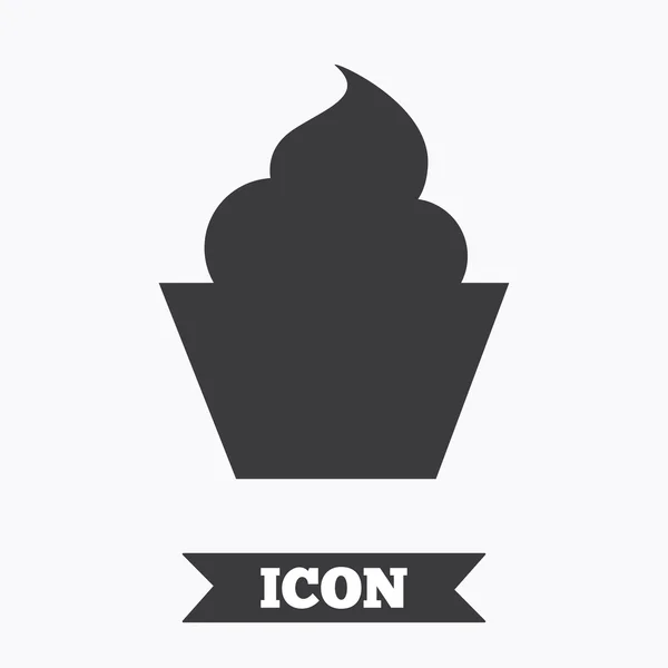 Icône signe muffin. Cupcake symbole . — Image vectorielle
