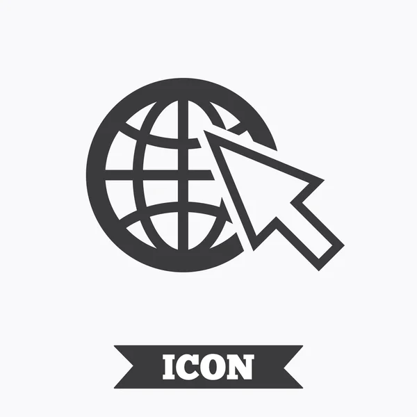 Pictogram Internet-teken. World wide web symbool. — Stockvector