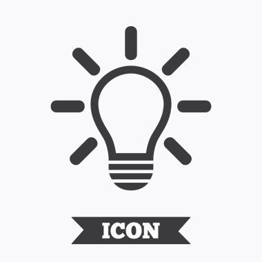 ışık lamba işareti simgesi. fikir sembolü.