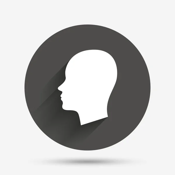 Εικονίδιο "υπογραφή κεφάλι". γυναίκα γυναίκα ανθρώπινο κεφάλι. — Διανυσματικό Αρχείο
