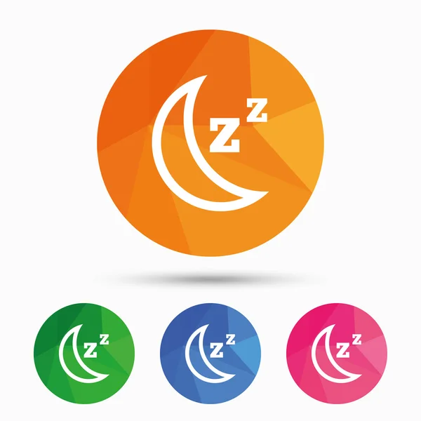 睡眠の記号アイコン。zzz ボタンでムーンします。. — ストックベクタ